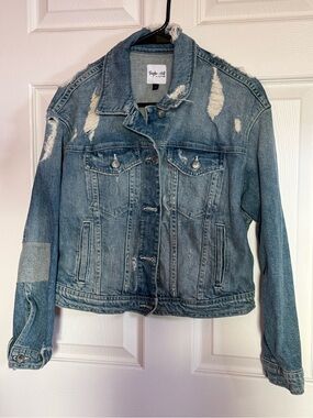 Joe's Jeans Light Blue Distressed Denim Jacket